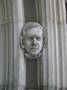 An interesting carving in an archway at Yale.