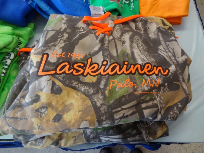 Laskiainen Festival wear, in both camo and fluorescent orange. Perfect for deer hunting.
