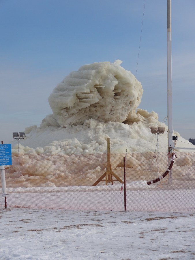 The Lake Superior Ice Project came crashing down on Tues., Feb. 3 at 10:06 a.m.