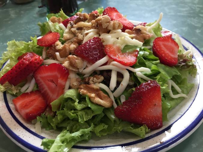 A salad made with aquaponic lettuce. Photo by Moira Harrington.